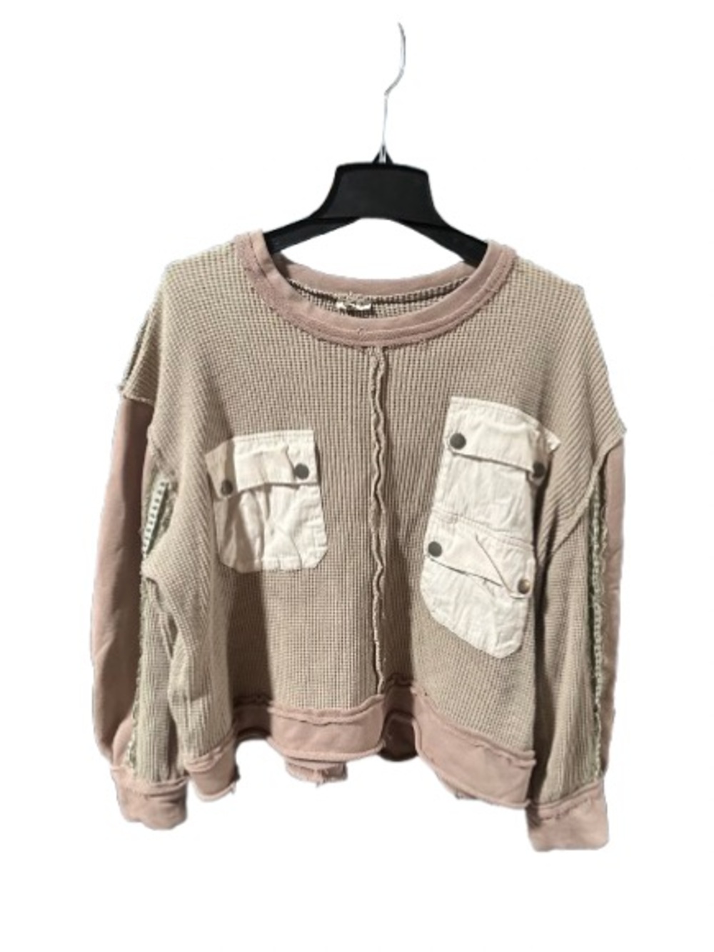 POL Waffle-Knit Top